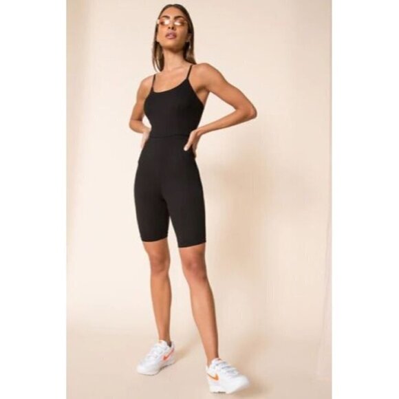 Superdown black Nadia biker short romper size XS - Picture 1 of 7